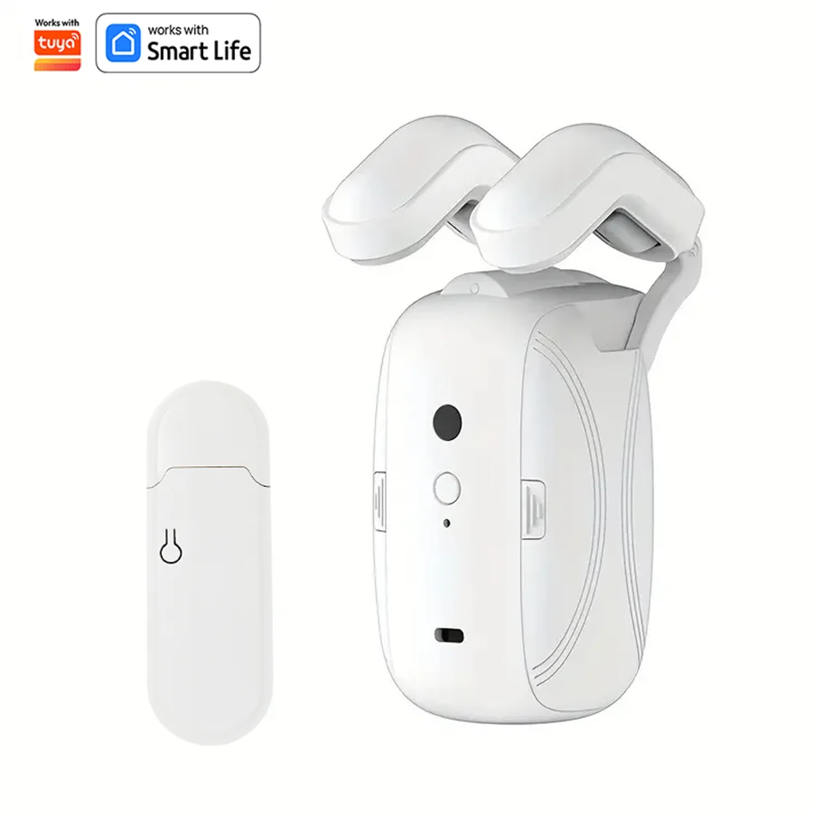 1/2pcs Smart WiFi Curtain Robot with Wi-Fi Gateway, APP Remote Control,  Automatic Opening Hand Pull Start，Compatible with Alexa